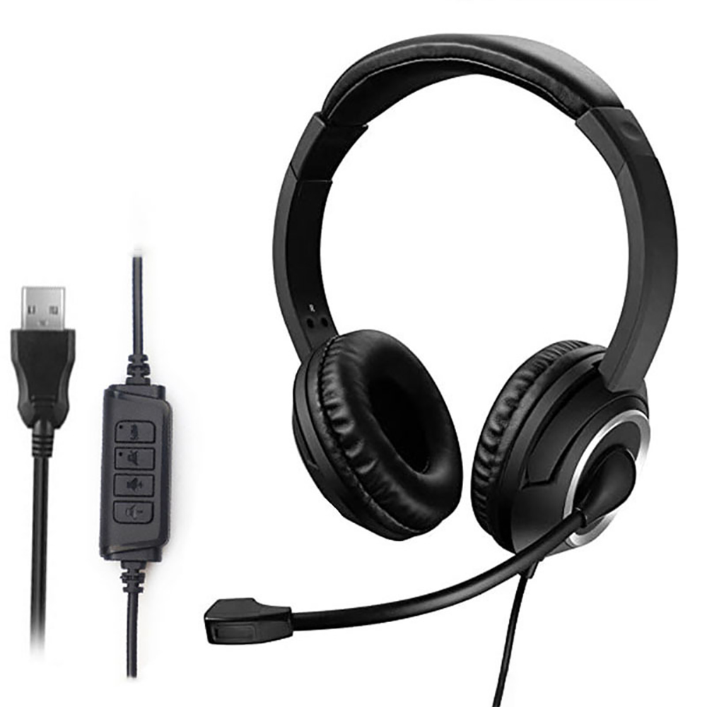 Pc Gaming Center - 3,5 mm USB-headset Callcenter-hoofdtelefoon met microfoon