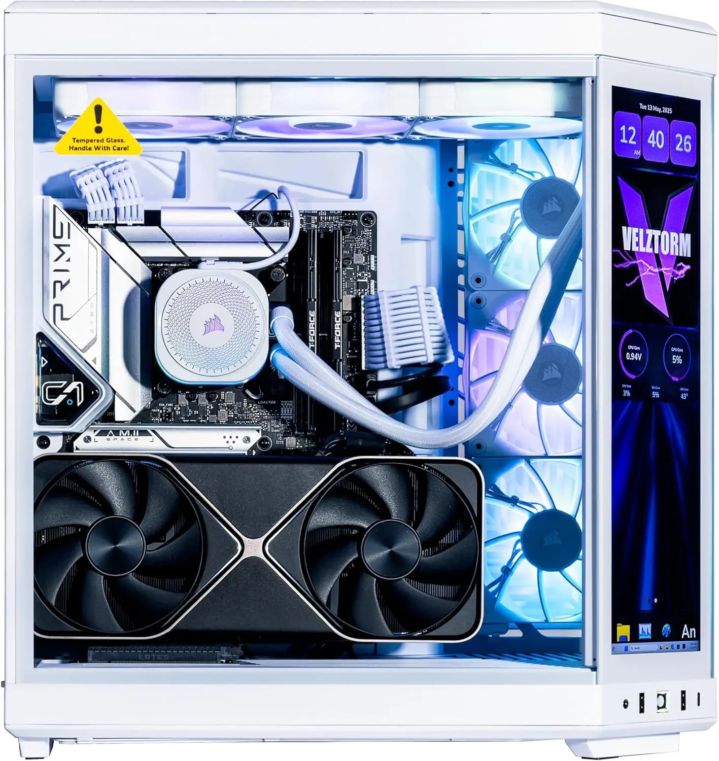 Velztorm LCD Witte Praetix Cus - Pc Gaming Y70 recensie en prijs