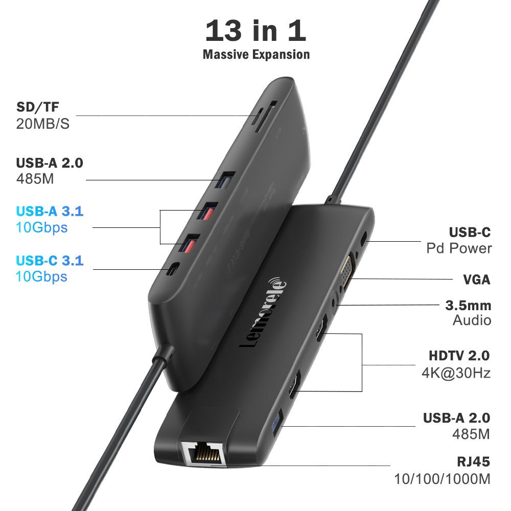 Lemorele Tc96 Usb Hub Usb 3.1  - Usb Hub Gaming recensie en prijs