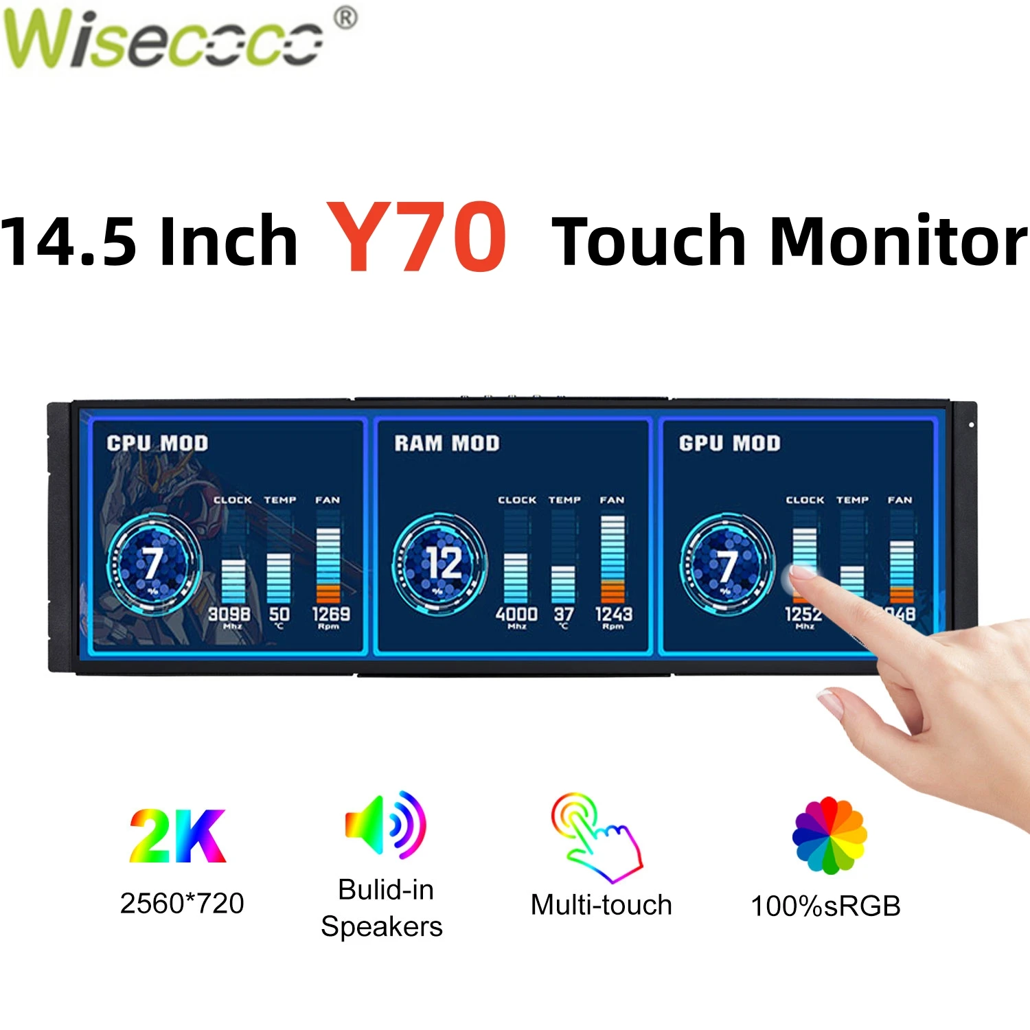 Wisecoco 12.6/14.5 Inch 2K IPS - Pc Gaming Y70 recensie en prijs