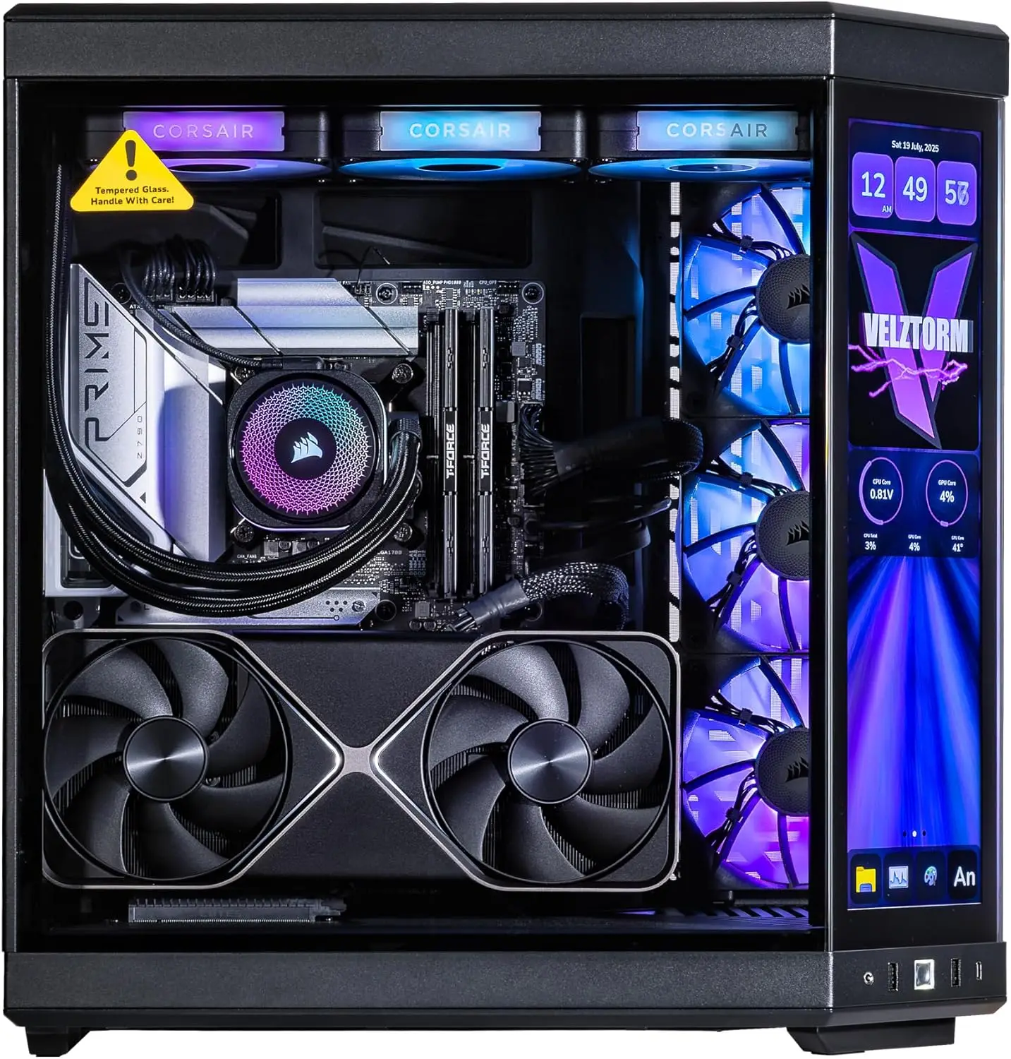 Velztorm LCD Black Praetix Cus - Pc Gaming Y70 recensie en prijs